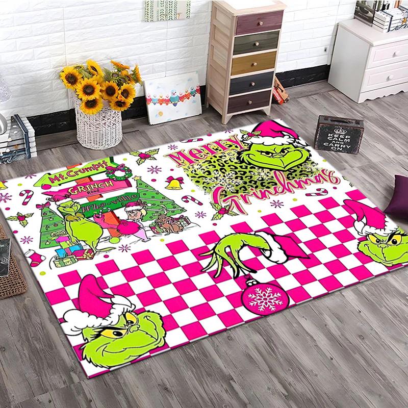 1PC The Grinch Rug - Home Decoration Carpet For Living Room Bedroom Flooring Computer Chair Area Rug