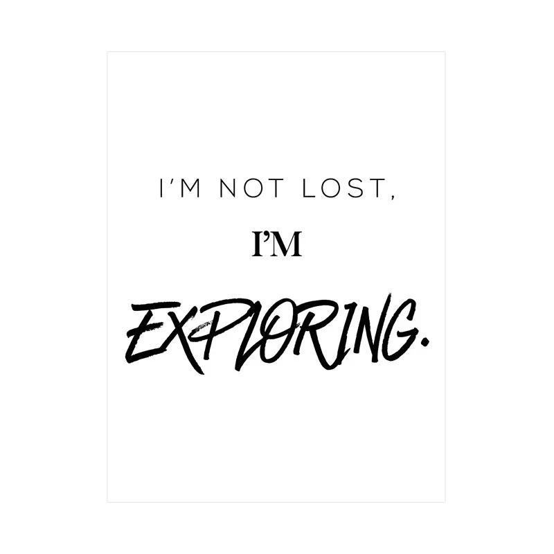 Minimalism English Sentences Inspirational Words Poster Canvas Print Painting Wall Art Picture Living Room Office Decor