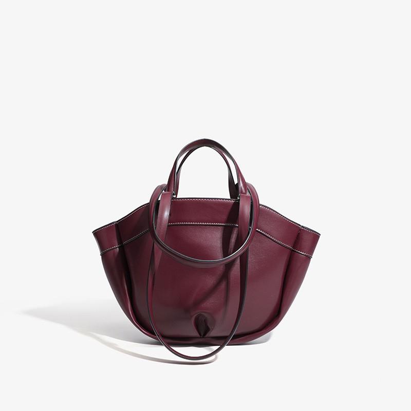 2024 Brown Tote Bag New Product Fashionable Large-capacity Work Single-shoulder Portable вино красного