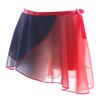 Womens Lace-up Gradient Chiffon Wrap Skirt Ballet Dance Training Gymnastics Performance Asymmetric Mini Skirt