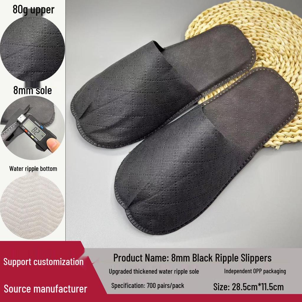 Verdickte Vlies-Einwegpantoffeln für Hotel, B&B, Zuhause, Gäste und Reisen - Waschbar