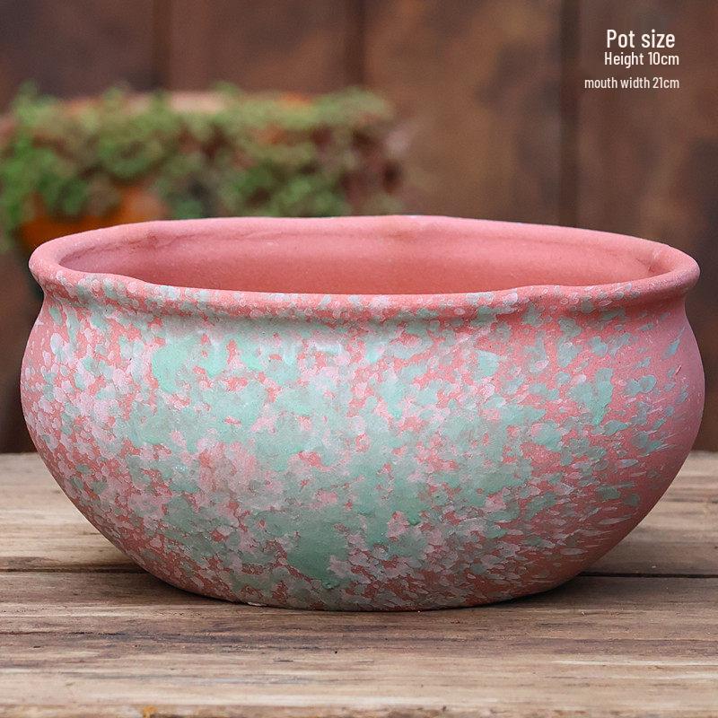 Sonderangebot: Retro Terrakotta Hoher Blumentopf für Sukkulenten oder Rettich