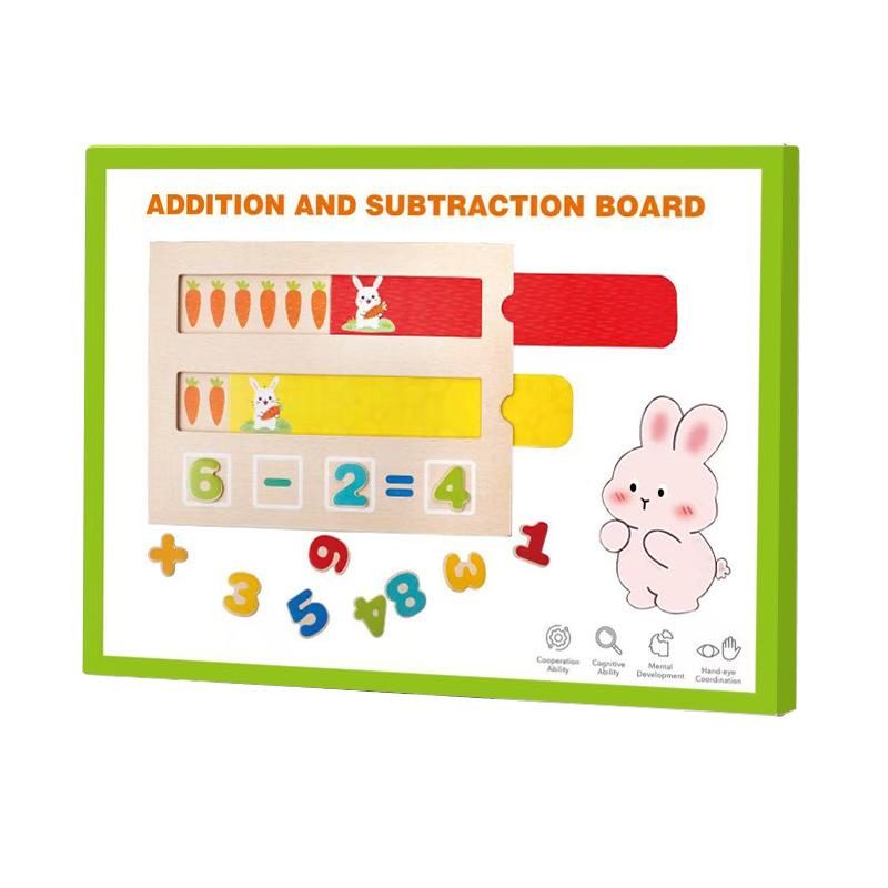 

Wooden children s early education digital addition and subtraction cognitive teaching aids, fun pairing math color learning educational toys
