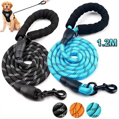 1PC 1.2m Durable Super Long Nylon Reflective Dog Leash Pet Running Tracking Nylon Dog Chain Dog Rope
