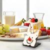 6Pcs Novelty Fruit Fork with Holder, Unique, Stainless Steel Cake Dessert Picks for Picnics,