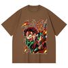 230 Gsm 100% Cotton Demon Slayer V101 Tanjiro Print Unisex Heavy Cotton T Shirt