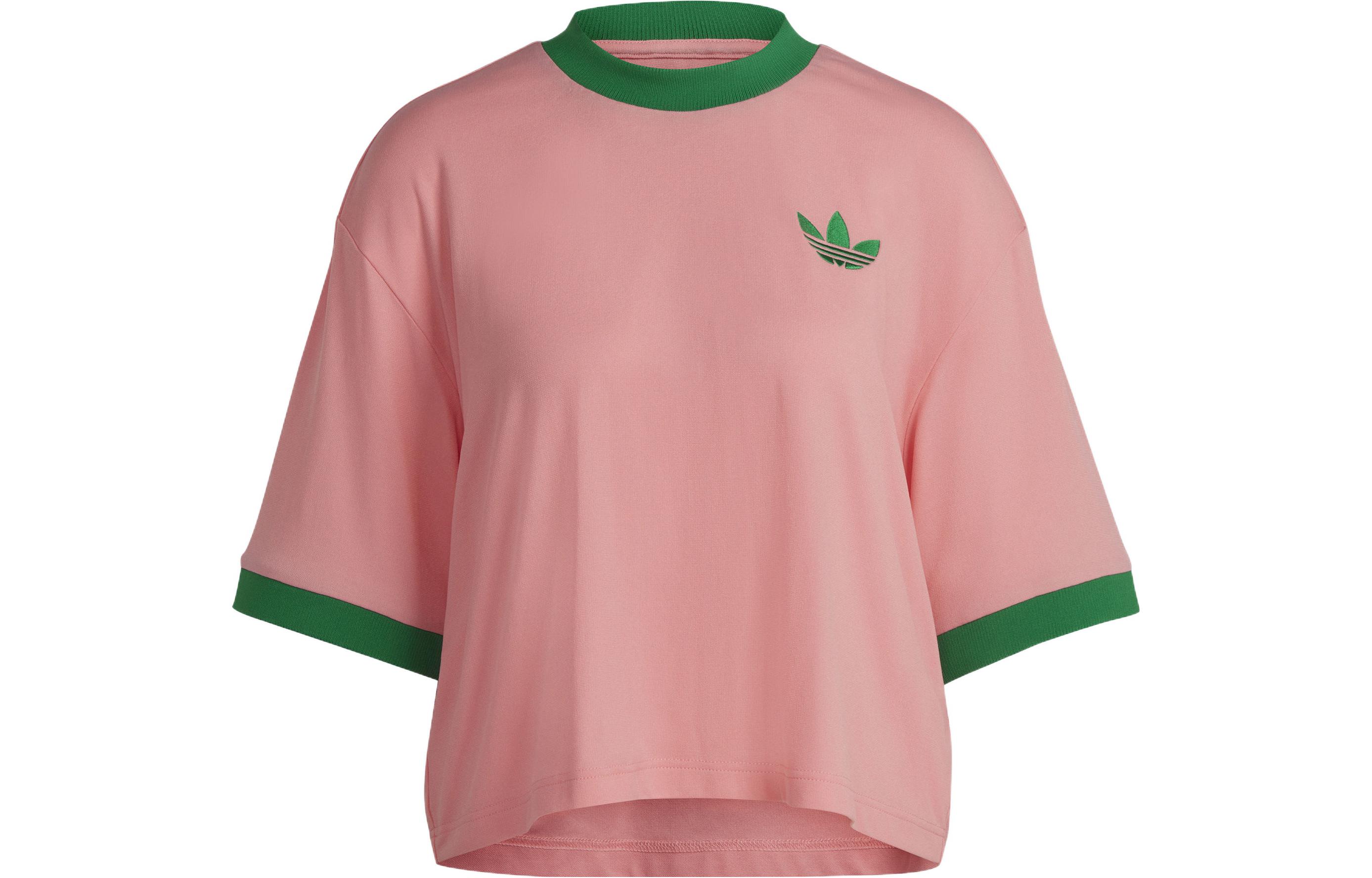 

Adidas Originals ADICOLOR HERITAGE NOW T Shirts Women s Pink Crew Neck Moderate Straight Fit IB2061 XS
