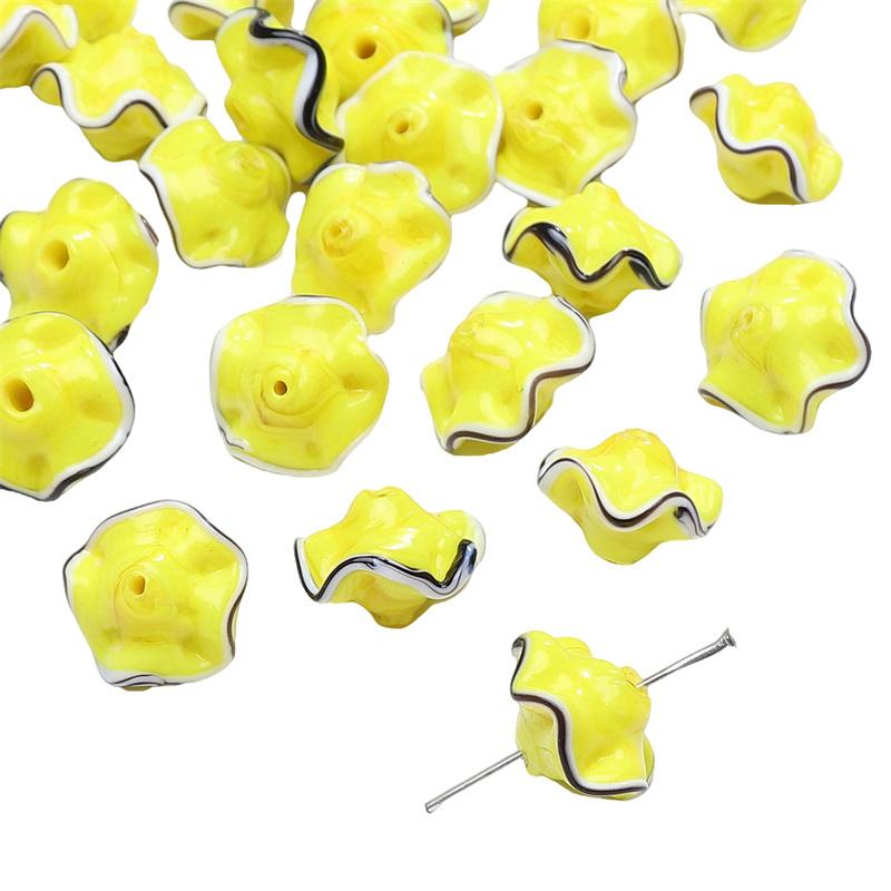 

17x12 мм хрустальные стеклянные бусины японская юбка для девочек подол свободные бусины-разделители для изготовления ювелирных изделий DIY браслет ожерелье жёлтый