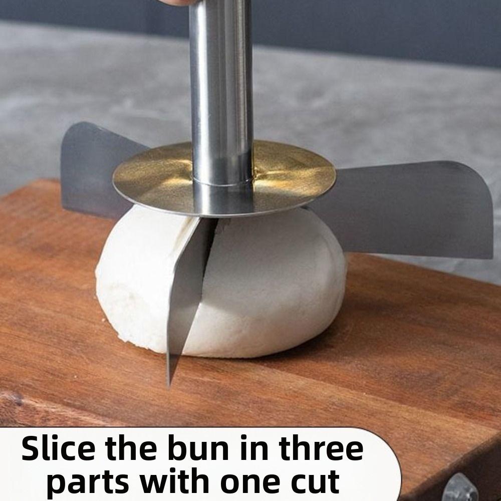 Stainless Steel Dough Divider Ergonomic Handle Pastry Scraper Steamed Bread Baking Tool  Home