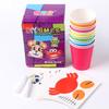 Children Paper Cups Sticker Toy 3D DIY Handmade Material Kit Whole Set Kids Kindergarten Early Childhood Education Toys TMZ