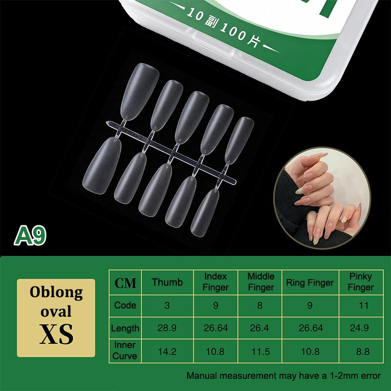 100Pcs/Box Matte Fake Nails No Polishing Press On False Nails Medium Short Design High Matt Soft Gel Nail Tips For Extension
