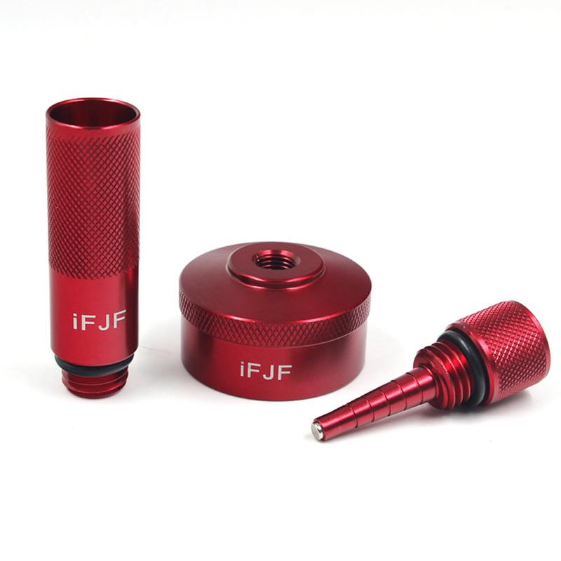 Aluminum Red Extended Run Gas Cap Adapter, Mess Oil Changes Funnel, Magnetic Tip Dipstick Oil Dip Stick for Honda eu2000i eu10i