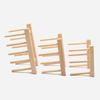 Space Saving Wood Dish Rack Countertop Cup Stand Hygienic Open Structure Shelving Unit for Kitchenwares Organization