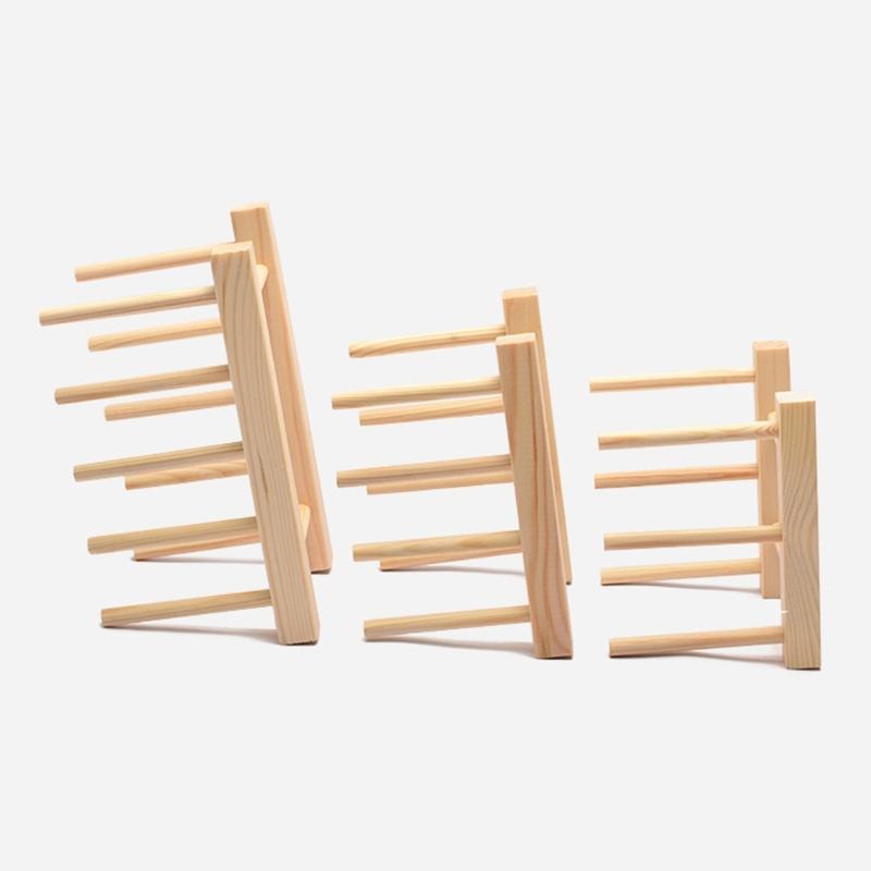 Multi Purpose Wooden Kitchen Storage Shelf for Commercial Home Use Space Saving Cups Bowls Teaware Display Stand