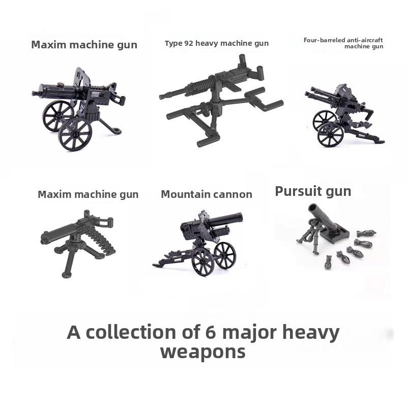 Armi militari, artiglieria, mitragliatrici pesanti, carri armati blindati delle forze speciali della Seconda Guerra Mondiale, missili, giocattoli modello di peso per auto.
