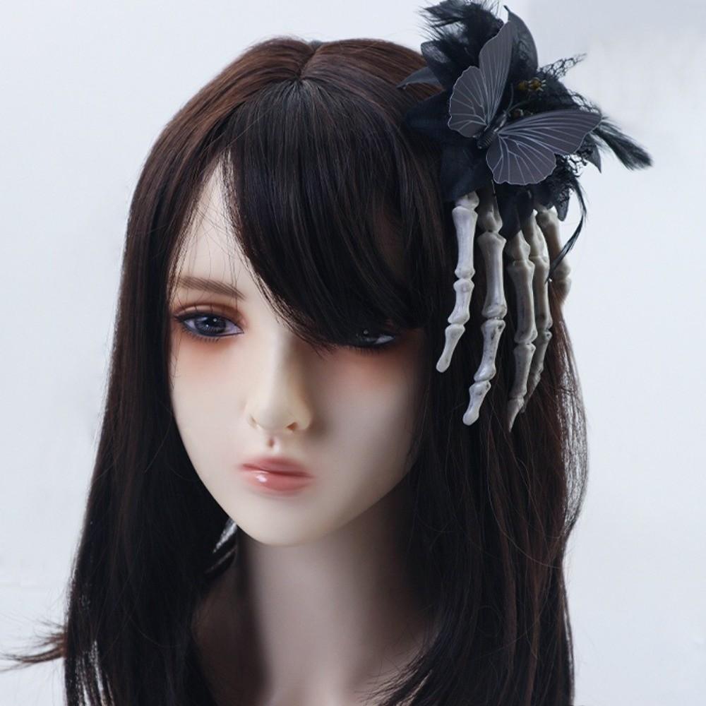 Cloth Ghost Claw Hair Clip Skeleton Halloween Headwear  Ghost Festival Supplies
