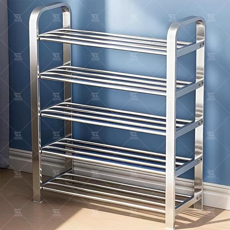 Stainless Steel Multi-layer Shoe Rack for Home or Dorm - Dustproof Storage Cabinet