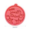 Pink Shiny Glossy Christmas Keychain Silicone Mold for Christmas Love Gift Craft