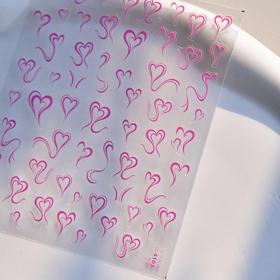 Thin Tough Love Ribbon Nail Sticker DIY Making Creative Decorative Stickers