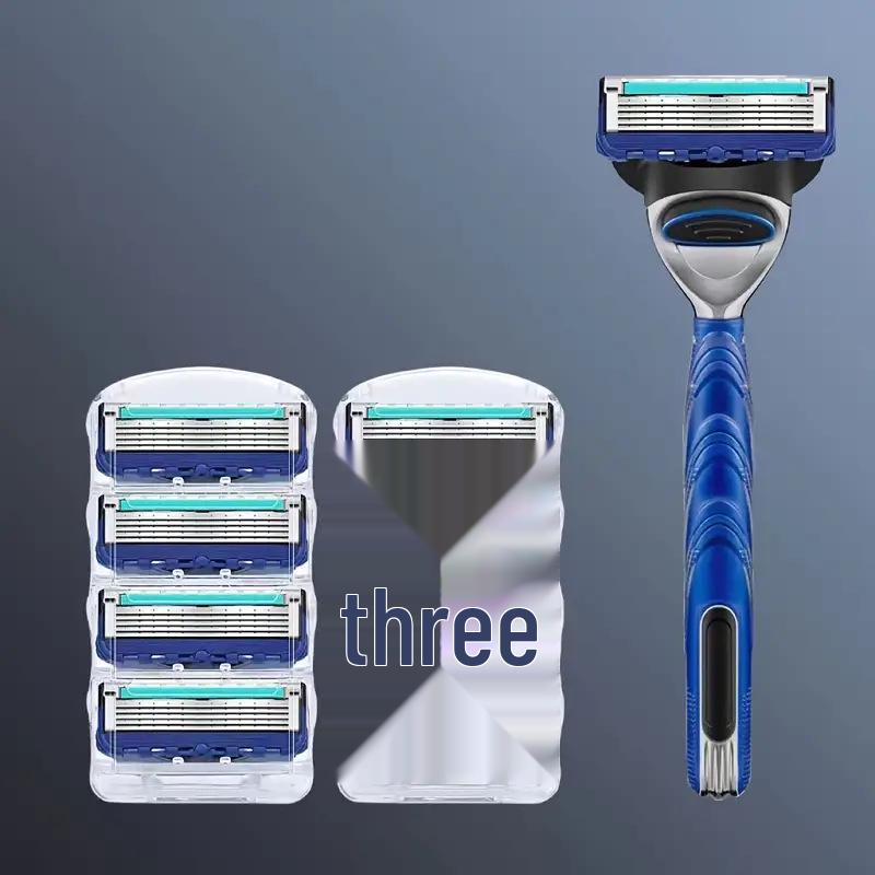 Universal Five-Layer Men's Razor: 5-Blade Manual Shaver Replacement