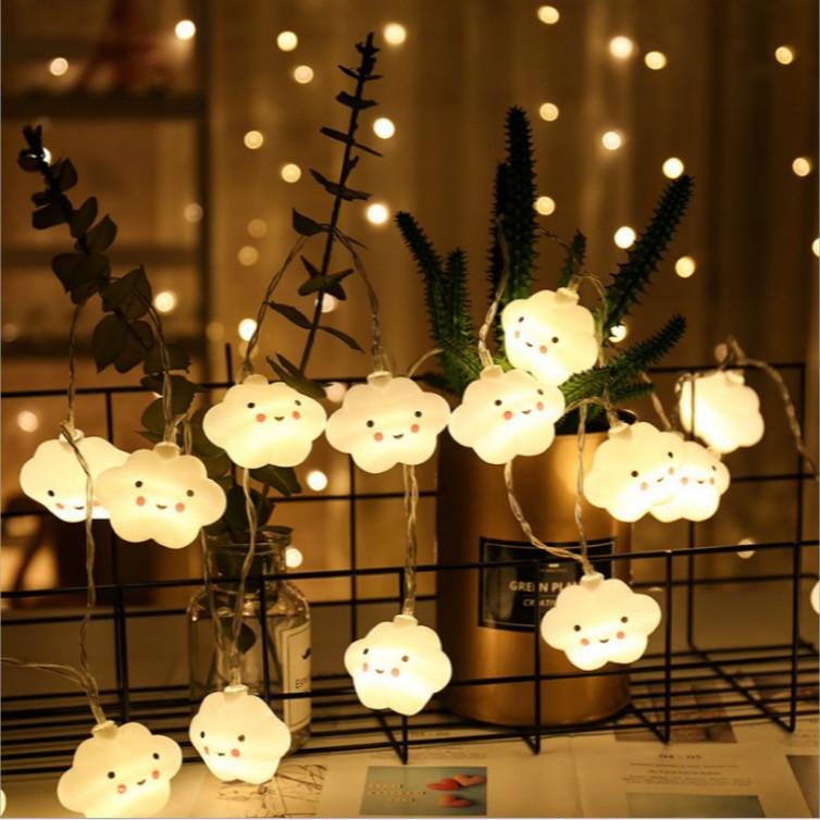 LED Smiling Star Cloud String Lights for Kids' Bedroom & Tent Decoration