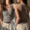 Stylish all-lace back, sexy base tank top, women's inner layer, sexy camisole outerwear, sleeveless top that covers side bust