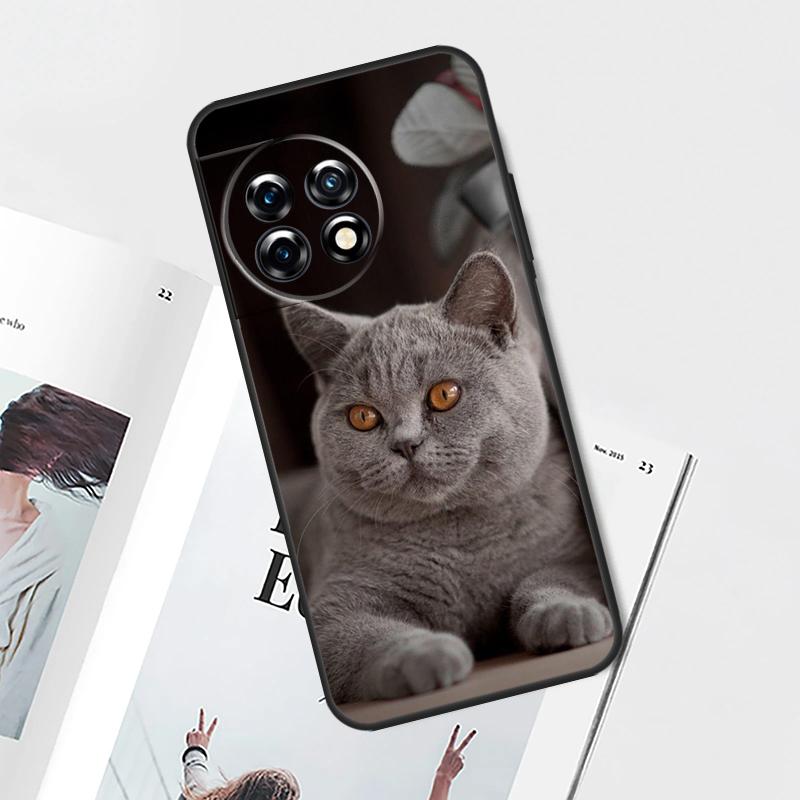 British Shorthair Cat Case For OnePlus Nord CE 5 3 4 Lite N20 N30 OnePlus 15 13 12 11 9 10 Pro 13T 13R 10T Cover