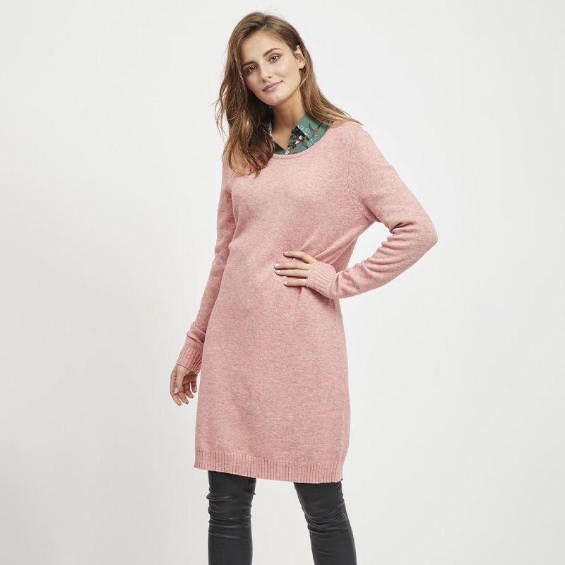 Short Long-sleeved Fine Knit Dress Woman VILA