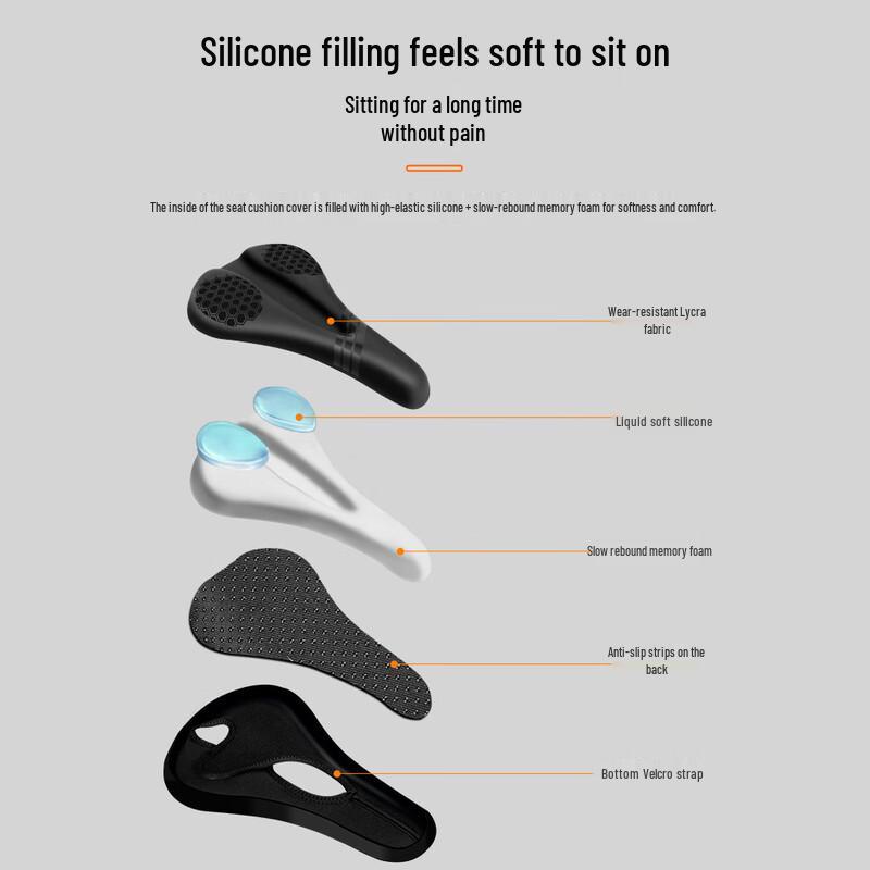 GEETHA Shock-Absorbing Anti-slip Bicycle Seat Cover
