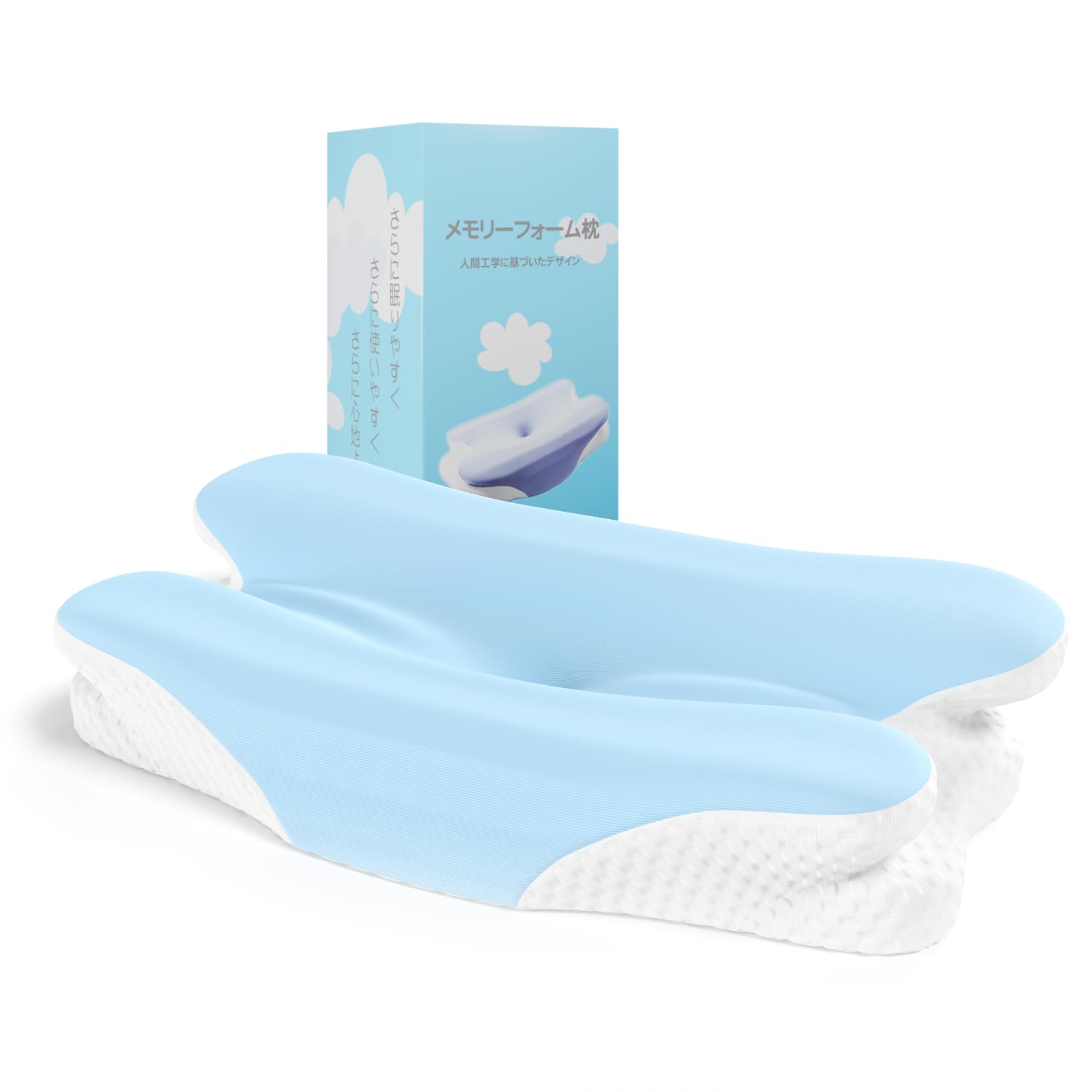 

Подушка из пены с эффектом памяти EWiN, Эргономичный дизайн, Формула с косметическими ингредиентами гиалуроновой кислоты, Снимает боль в шее, Обеспечивает спокойный сон, Подходит для