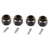 4PCS RC Hexagonal Hub Adapter Brass Conversion Adapter for Traxxas TRX4M 1 18 Mini Climbing Car Black Gold Color