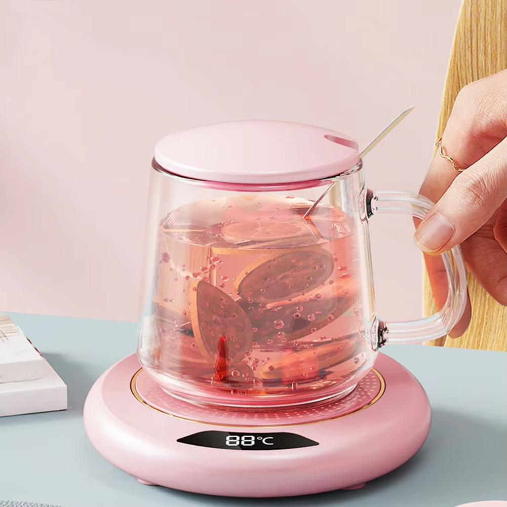 Coffee Mug Warmer USB Desk Mug Warmer Temperature Setting Electric Beverage Milk Tea Water Heating Pad Thermostat Coaster