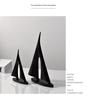 Nordic Minimalist Sailboat Resin Ornament for Home or Office Decor