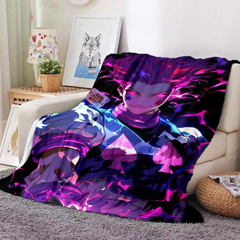HXH Hunter X Hunter GON FREECSS Killua Zoldyck Cartoon Anime Flannel Blanket,Soft Throw Blanket for Home Bedroom Bed Sofa Gift