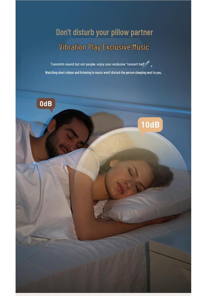 Bone Conduction Wireless Bluetooth Sleep Speaker for Relaxing White Noise