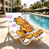 Garfield Print Beach Towel Design, Soft, Lightweight. for Home Bathroom, Spa, Pool, Yoga, Surfing, Camping, Gift for Family, Friend