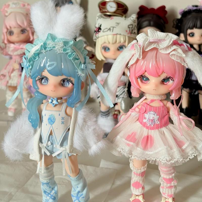 Liroro V2.5 Binary Sweetheart Series Ob11 1/12 Bjd Blind Box Mystery Box Movable Cute Action Anime Figure Toys Christmas Gift