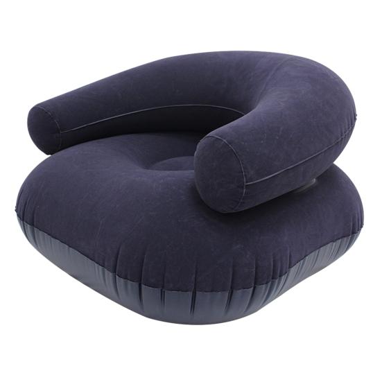 Huaqianguhh Inflatable Flocked Sofa for Adults, Heavy Duty Blow-up Lounge Chair, Single Double Air Couch Indoor Outdoor Living Room