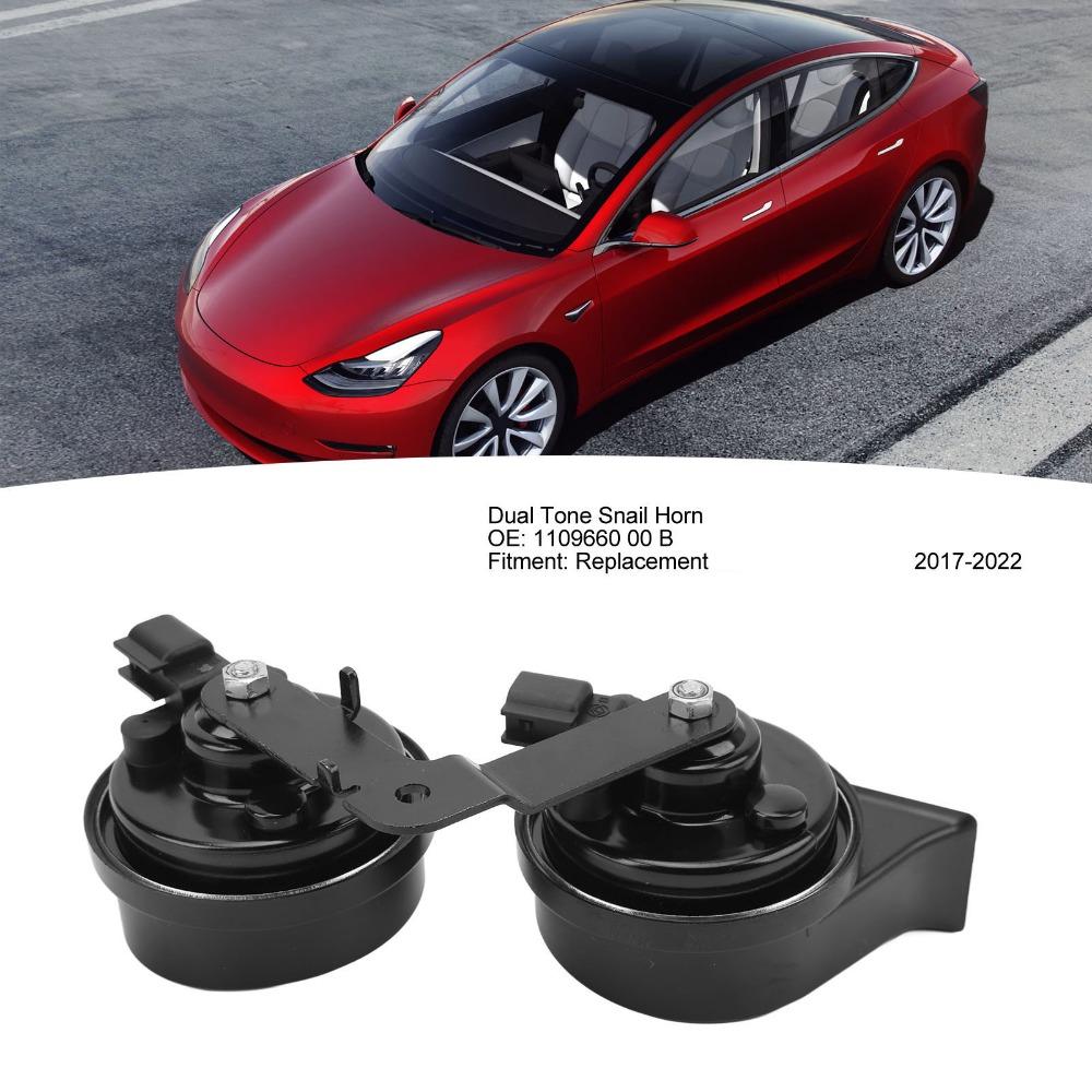 A pair 1109660 00 B High Low Tone Car Snail Horn for Tesla MODEL 3 2017‑2022 Car Replacement
