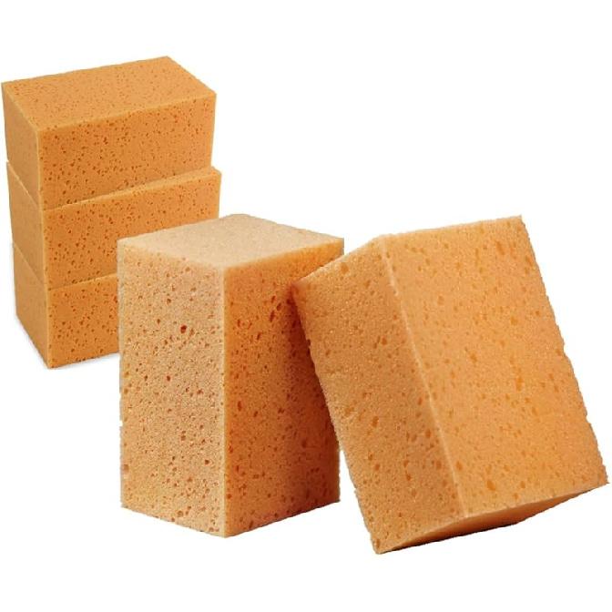 5PCS Car Wash Sponges, 8.5"×4.4"×3.5" Large Extra Soft Coral Non Scratch Sponge, Car Cleaning Cellulose Sponge Thick Foam Pad for Washing Window