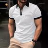 Herren Freizeit Brusttasche Kurzarm T-Shirt Poloshirt