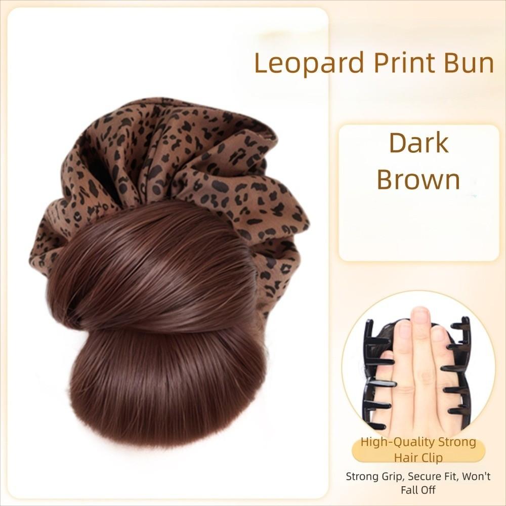 Elegant False Hair Pieces Claw Clip Ball Head Wig Korean Style Flower Bun Head Wig  Daily Use