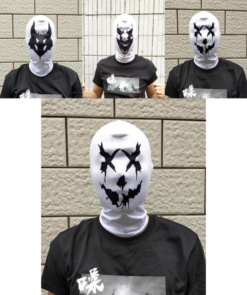Rorschach Face Mask From Watchmen Unique Design Comfortable Breathable Fabric For Cosplay