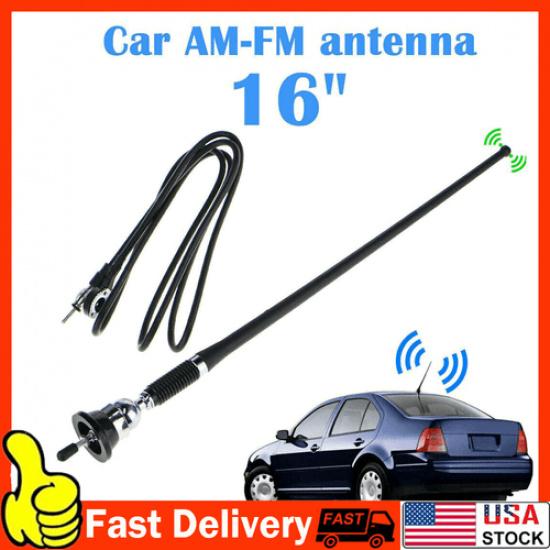 Car Auto Stereo FM & AM Radio Amplified Signal Antenna Universal Roof Fender 16"