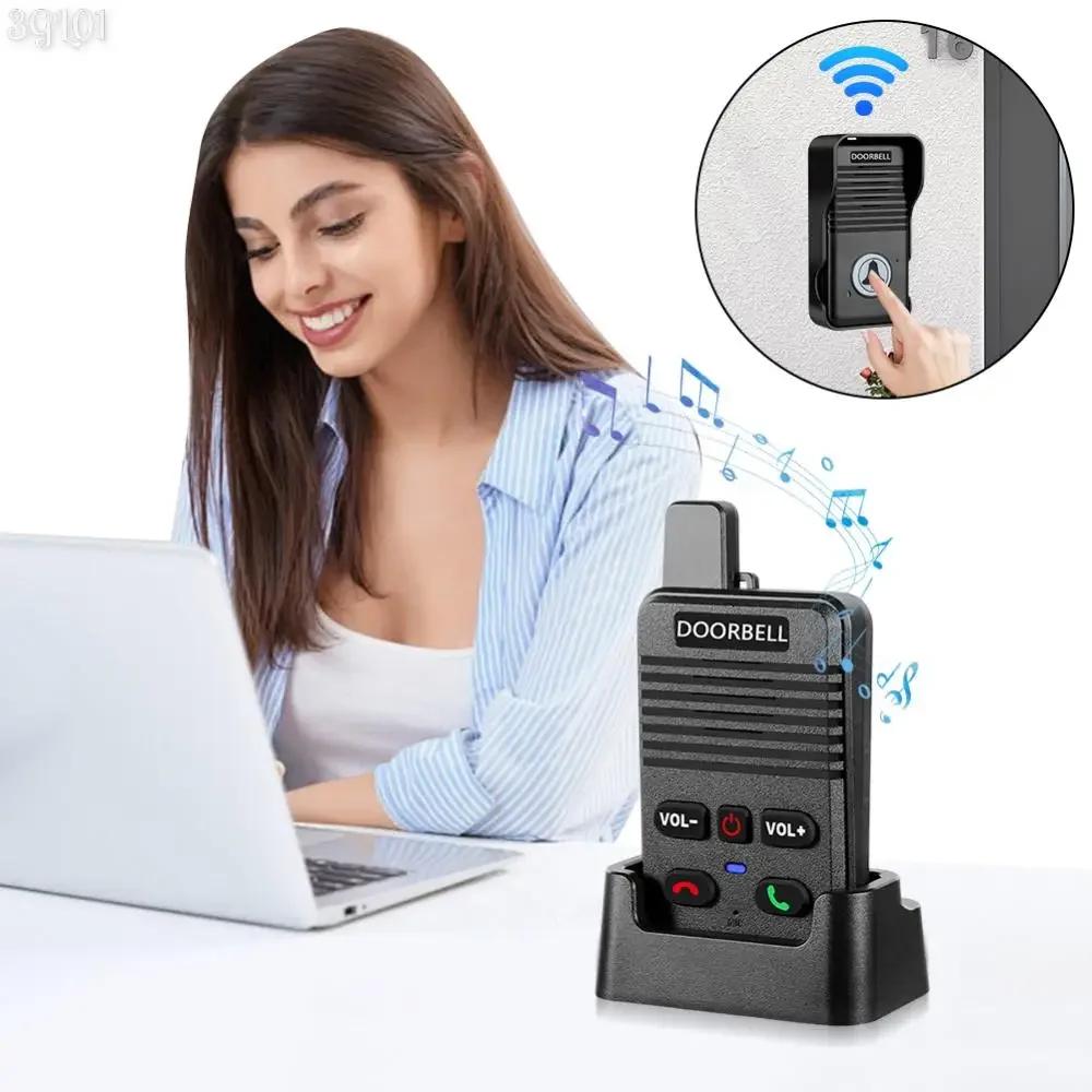 Apartment Room Intercom 500M Hand Free Two Way Wireless Doorbell with Rechargeable Battery Duplex Door Bell for Factory Office