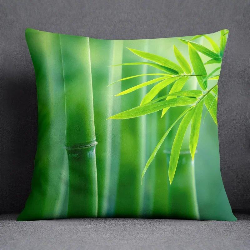 Bamboo Forest Pattern Series Pillow Gift Home Office Decoration Bedroom Sofa Car Cushion Cover Case