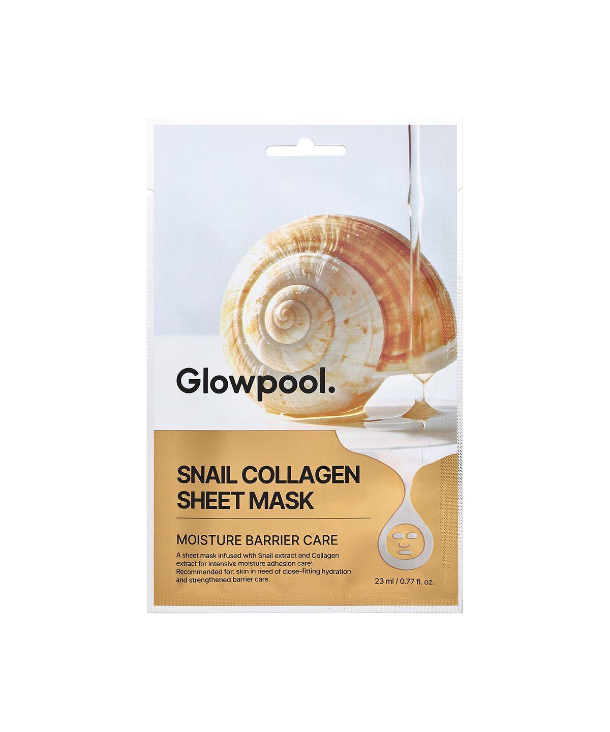 Glowful Snail Collagen Sheet Mask x 10EA (Transparent Pouch)