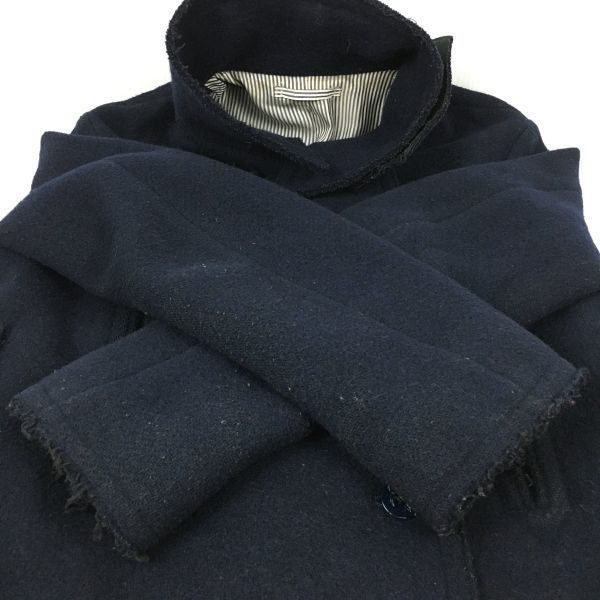 bonjour records BOYS Made in Japan Wool Pea Coat Size S Dark Navy(USED)