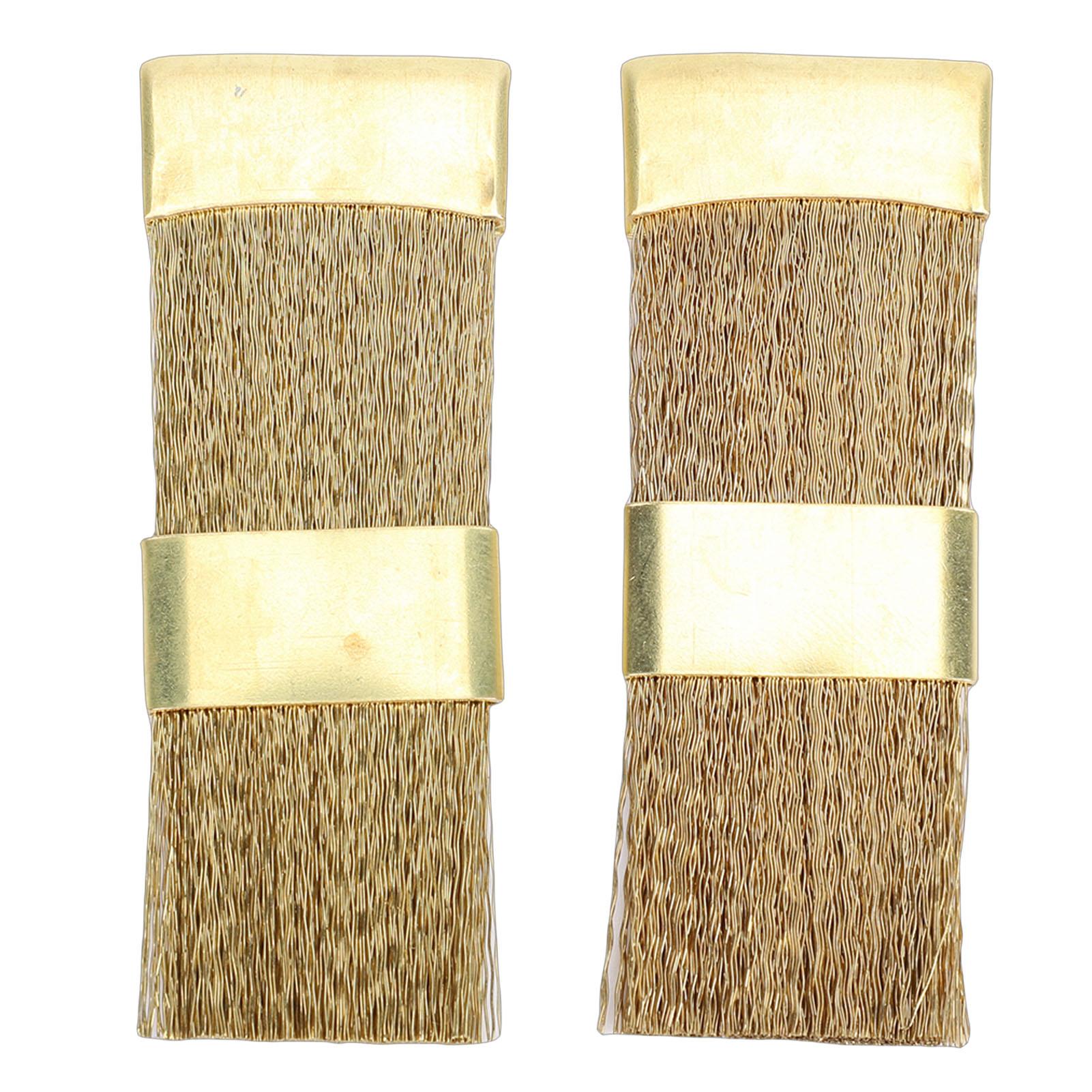 Nail Art Bits Cleaning Brush Golden Color Mini Copper Wire Brush Manicure Accessories Nail Art Drill Head Cleaner