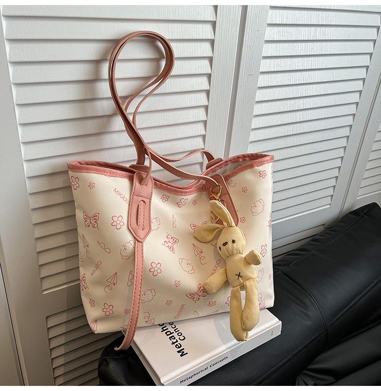 Versatile Spring 2025 New High-end Women's Bags, College Students In Class, Large-capacity Tote Bags, Shoulder Bags, Commuting